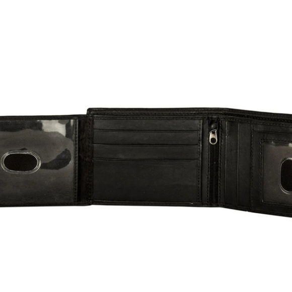 Sakkas Men's Bi-Fold Leather Wallet with 2 Size ID Card Slots - Picture 4 of 10